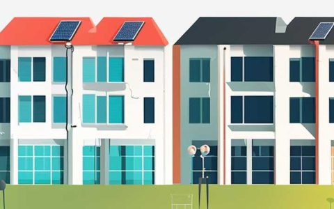 What kind of solar lights are usually installed in high-rise buildings