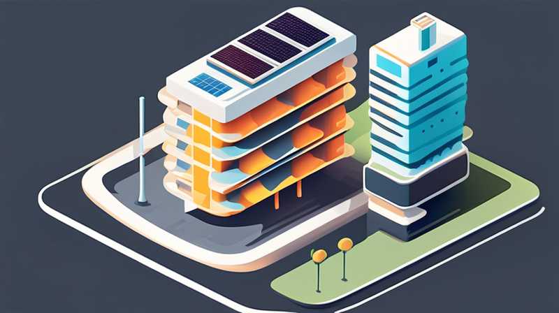 How is solar energy distributed in high-rise buildings?