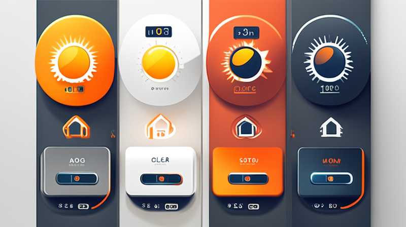 What does the solar timer button mean?