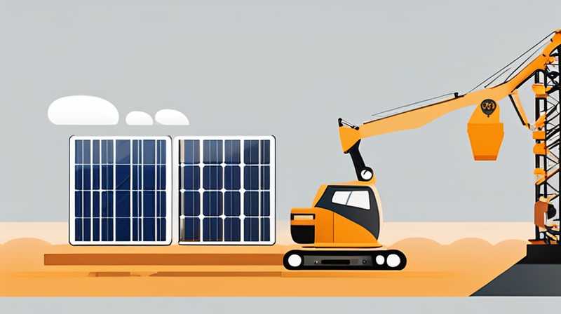 How to install solar lights on excavator crane