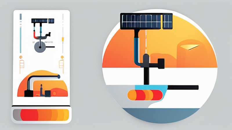 How to install the pipe under the solar barrel