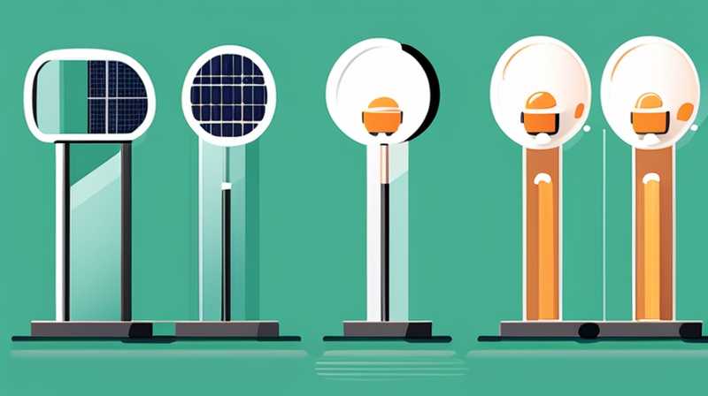 How many watts are the solar street lights in the city?