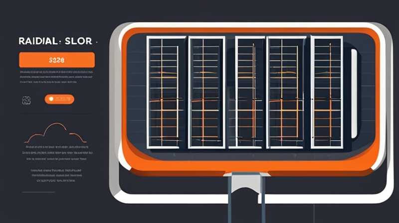 How many meters does the solar panel radiate?