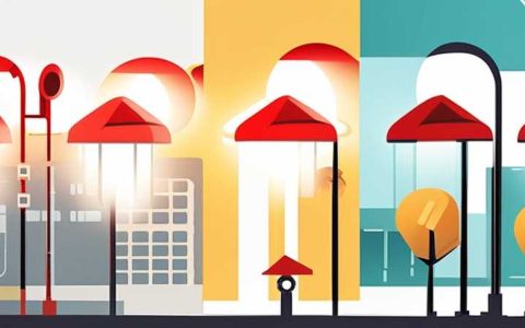 What does the red light of solar street light mean?