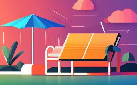 How to dismantle the large umbrella with solar panels