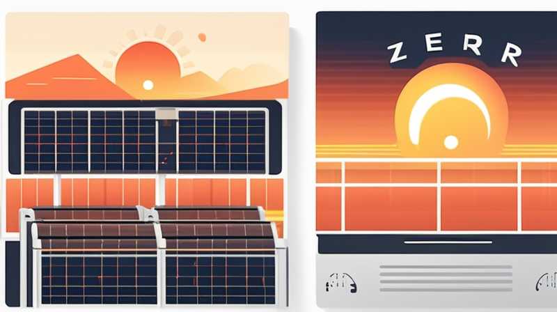 What is solar zero energy consumption?