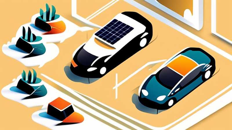 How many volts are the solar panels on the shared electric car?