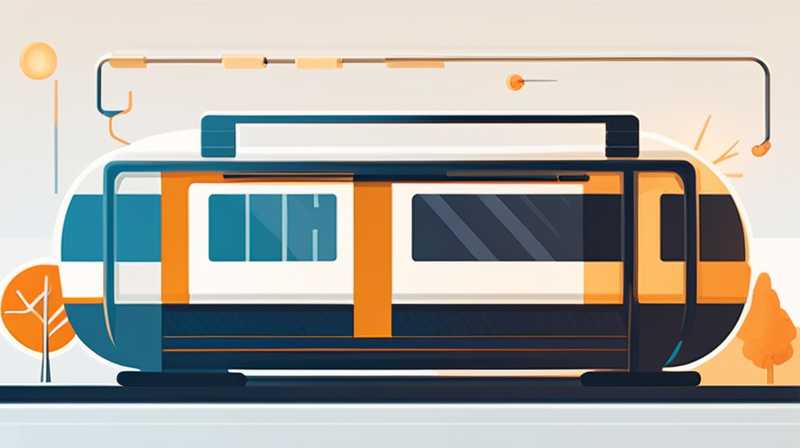 How long can a tram run on solar power?