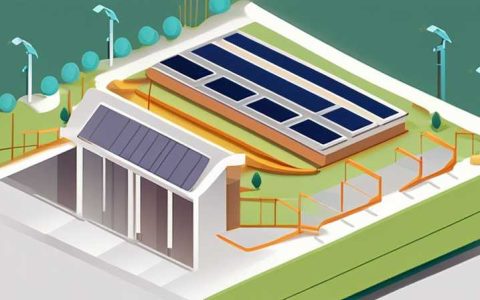 How many watts are the solar lights on the construction site?
