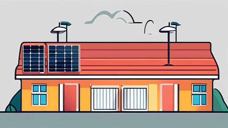 Where to put the solar battery for street lights