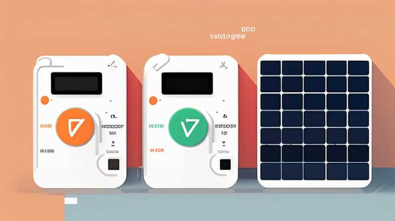 How to read the voltage on the solar panel