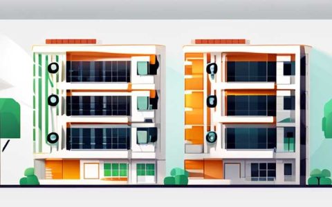 How many solar lights are needed for a 4-story building