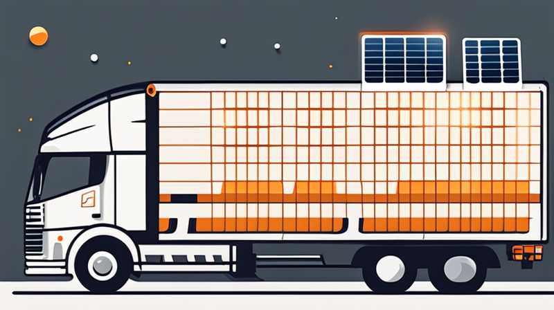 How many solar panels can be installed on a semi-trailer?