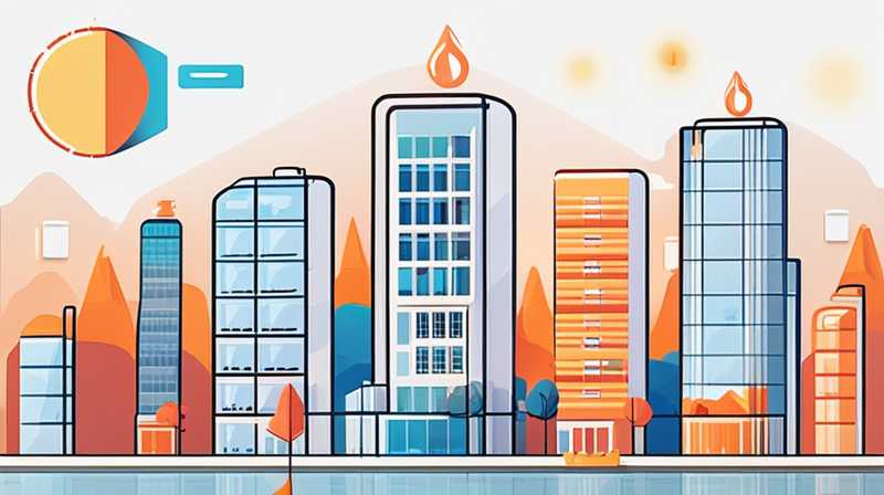 How many degrees of solar energy are there in high-rise buildings in winter?