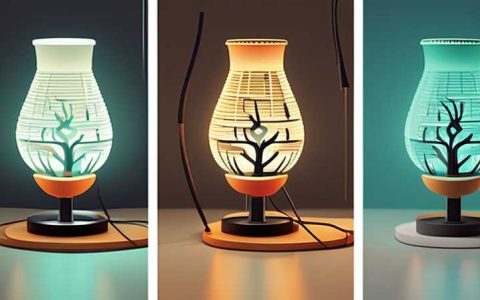 How to make solar tree rattan lamp