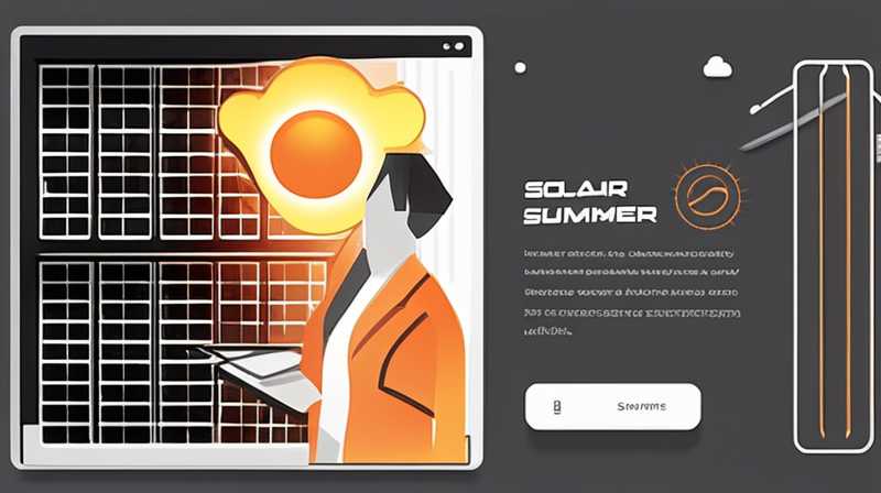 How to descale solar energy in summer