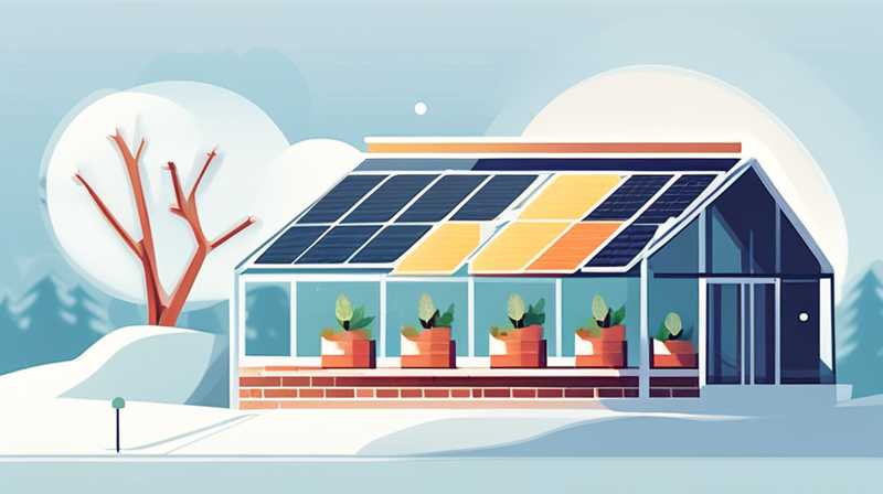 How many watts of solar energy does a greenhouse use in winter?