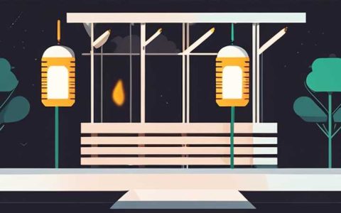 What kind of solar lights should be installed in the outdoor pavilion