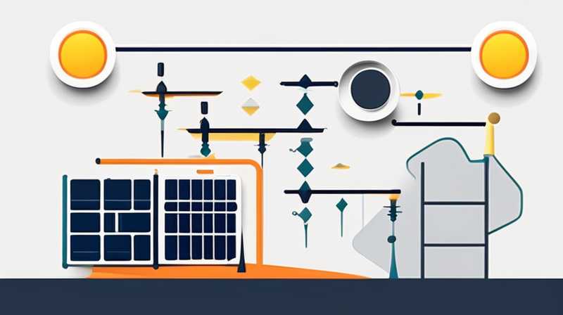 How to install four-span solar energy