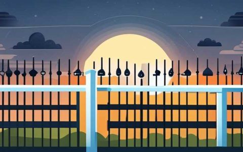 What solar lights should be installed on the fence?