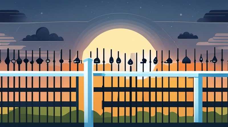 What solar lights should be installed on the fence?