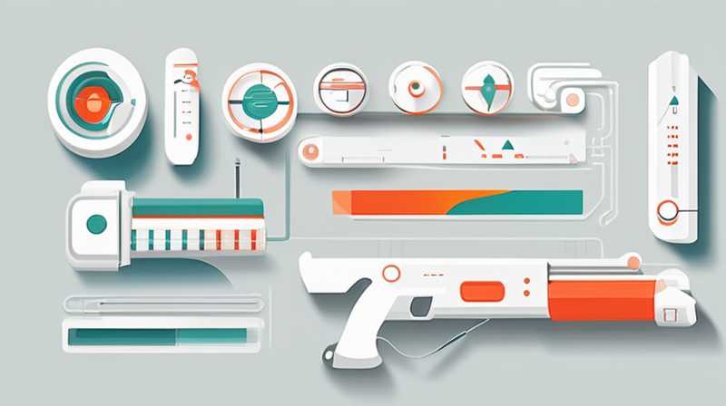 Diagrama de cómo utilizar la pistola con almacenamiento automático de energía.