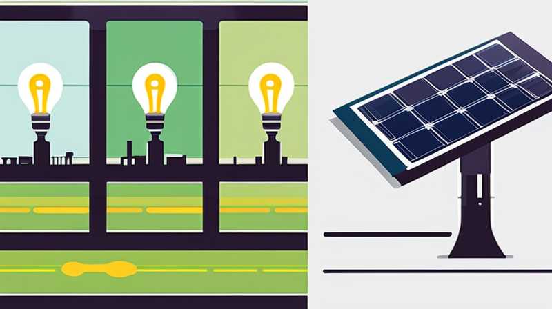 How do solar panels make light bulbs light up?