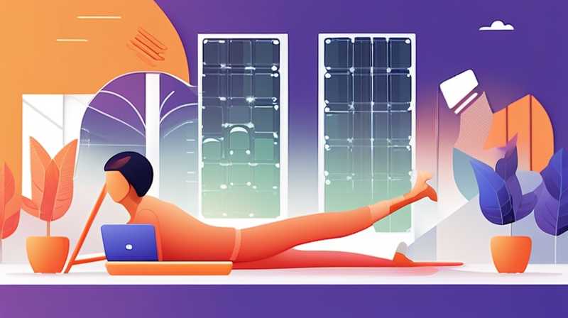 How to do back stretching with solar panels