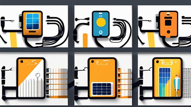 How to plug in the solar panel charging cable