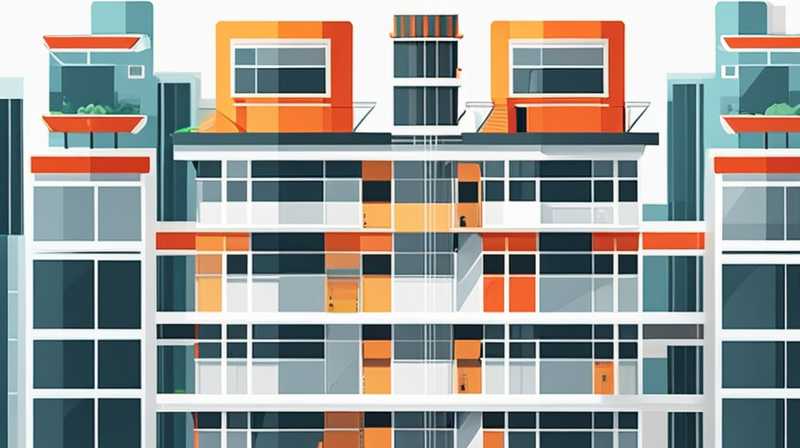 How many floors of a high-rise building usually have solar panels?