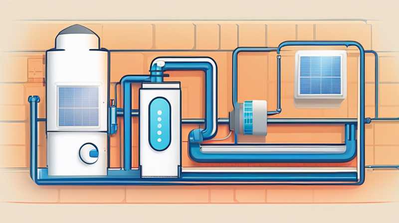 How to connect the pipes in the solar room