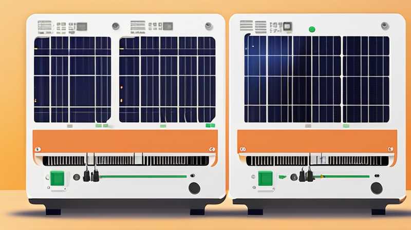 Where does the solar inverter output the mains electricity?