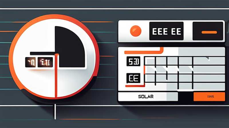 What does EE mean when solar meter appears