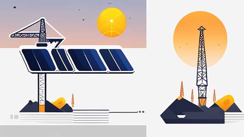 Tower crane visualizes how solar charging works