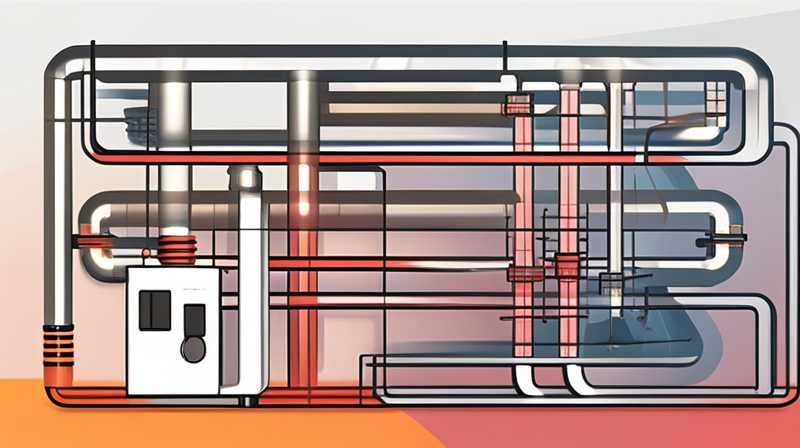 How many pipes are needed for solar heating?