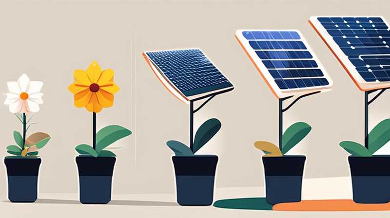 How to decorate a solar flower pot