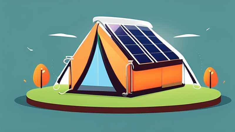 How to charge the tent solar battery