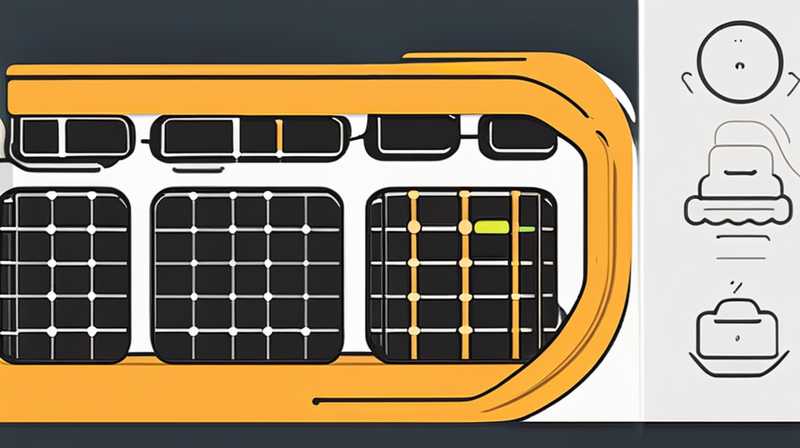 How many meters can the solar panel line be connected?