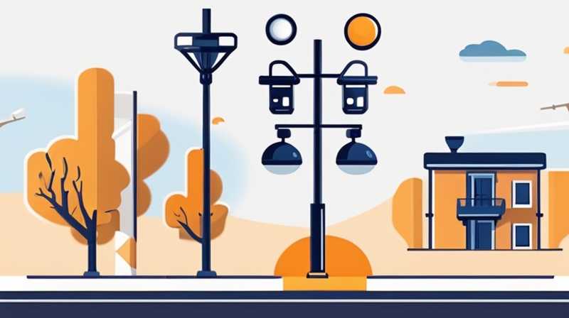 What accessories does a solar street light include?