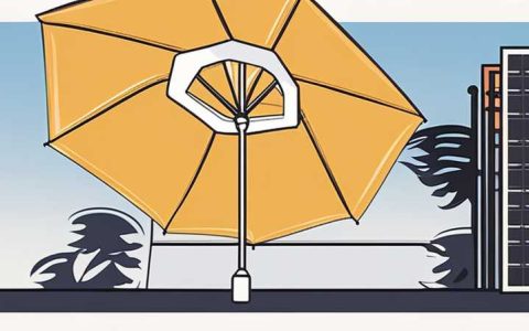 How to open the hydraulic pressure of outdoor solar umbrella