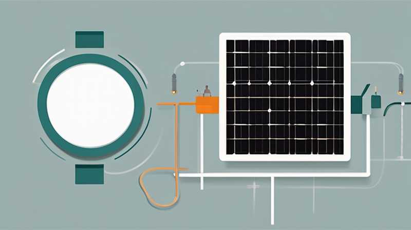 How to connect the lower port of flat panel solar panel