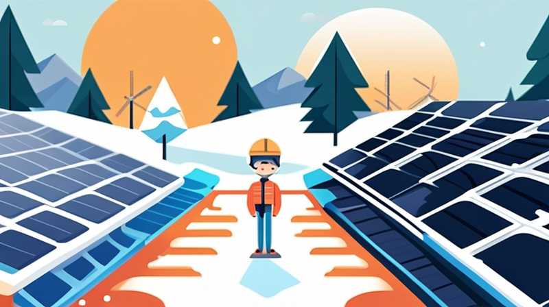 How to clear snow at a solar farm