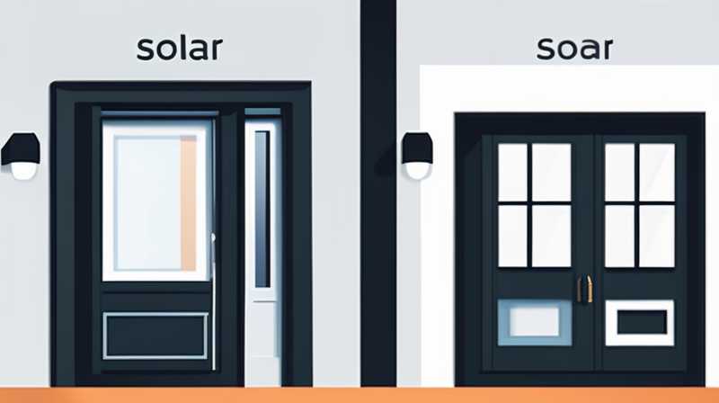 How much does a solar light cost for a home door?