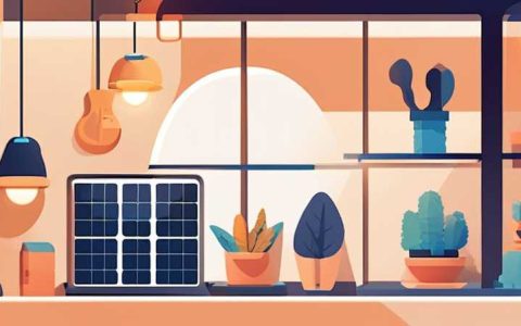 What kind of lights are used for solar lighting indoors