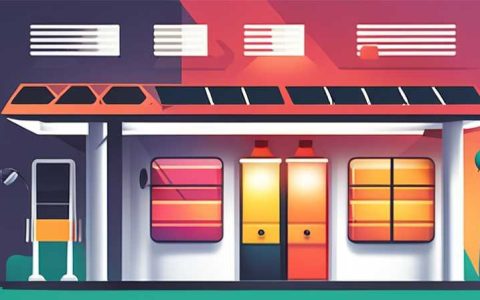 Where are the solar light pole batteries installed?