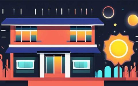 Solar powered eD lights flash at night