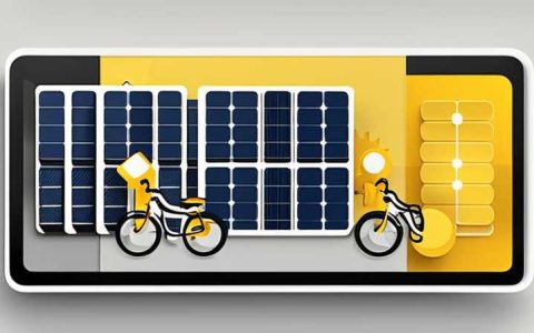 Where are the solar panels on the yellow bikes?