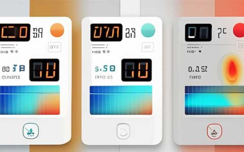 Solar temperature display where the measurement is made