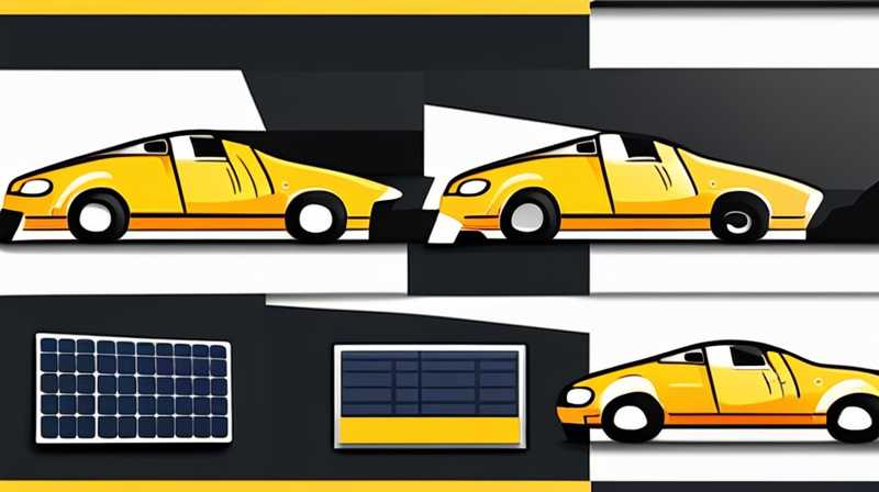 How many watts does the solar panel of the yellow car have?