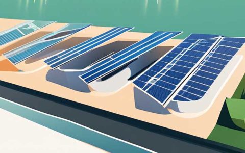 Where is the solar powered sewage cleaning outlet?